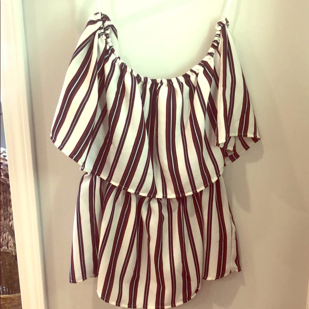 Red White Blue strapless top